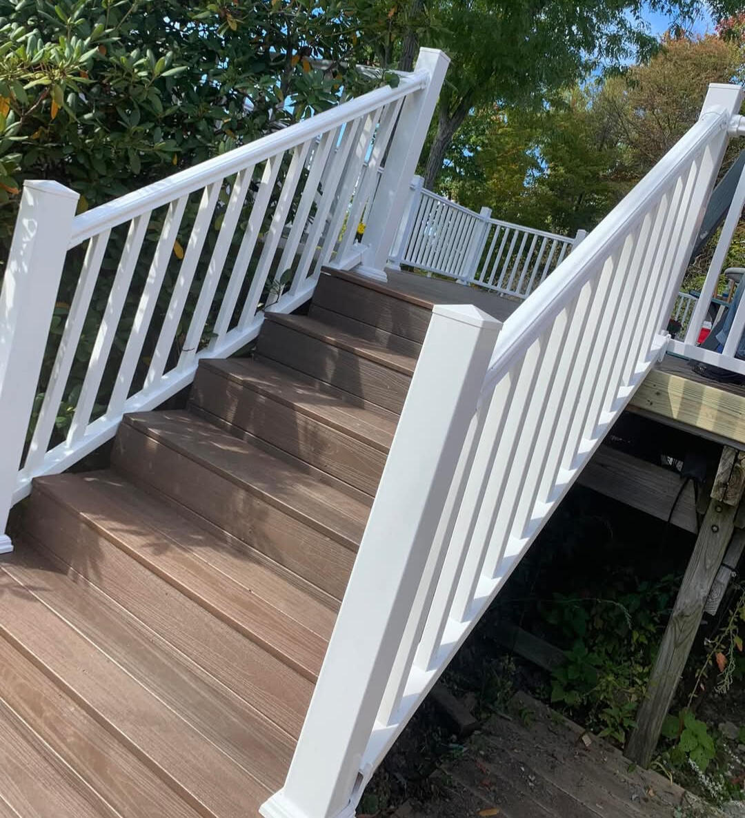 Gave the stairs and railing an upgrade as well