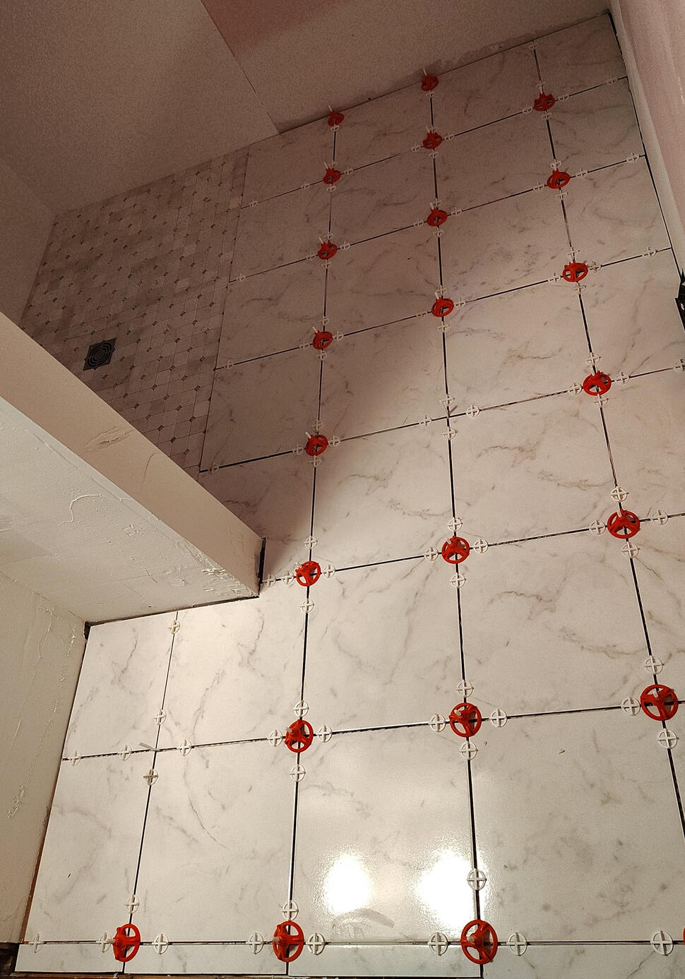 Custom Tile Shower Pan with Tile Floor